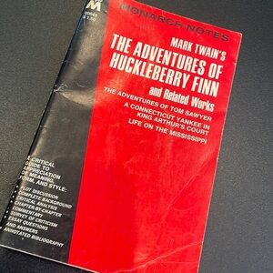 Mark Twain’s  The adventures of huckleberry Finn monarch notes 1977